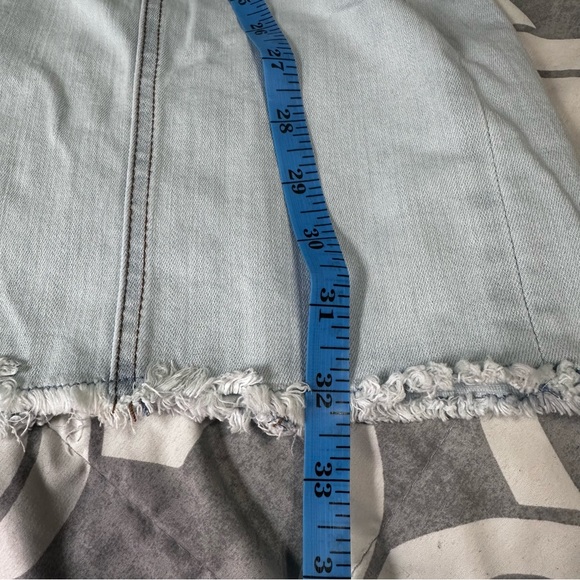 AKIRA THE LAST WORD LACE UP DENIM HOODIE MINI DRESS - Picture 10 of 13